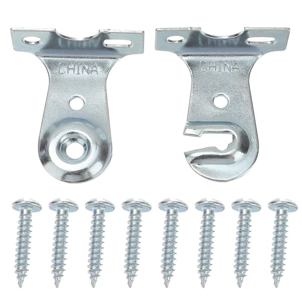 2 uppsättningar rullgardinsfästen hushållsgardintillbehör Silver 3.5X2.5cm