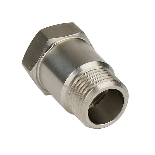 2 st M18x1.5 Gängadapter i rostfritt stål, syresensoradapter Syre O2-sensor Silver