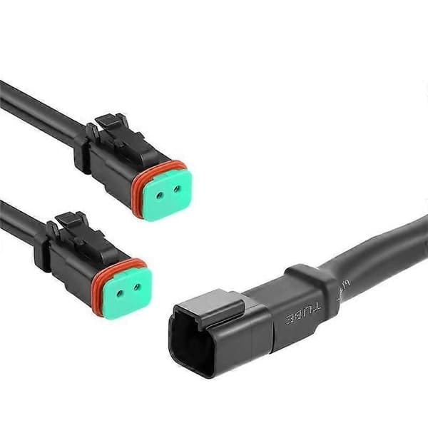 Deutsch-stik 2-leder 3-i-1 kompatibel med LED-lys Black