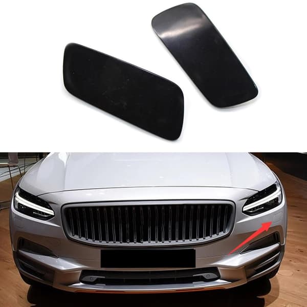 Bilforlygte dysedæksel kompatibel med S90 V90 2017-2019 Black