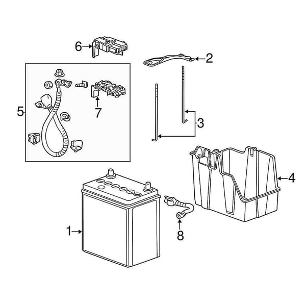 Terminalmontering Batterisikring Kompatibel med Honda, reservedelsnummer 38210-TK6-003