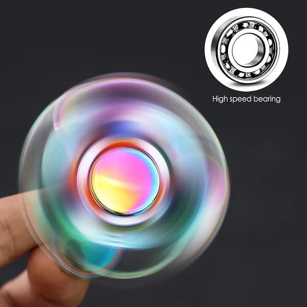 Fidget Spinner Legetøj - Rustfrit Stål Leje Kompatibel med Stresslindring og Fokus (EU Størrelse)