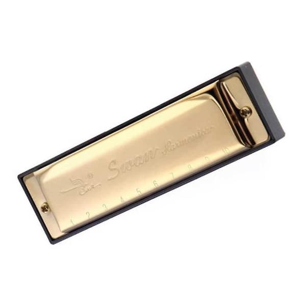 Svanen Harmonica 10 huller C-nøgle med etui, ny