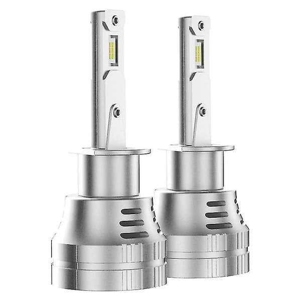 H1 LED frontlyspærer, 30000 lumen, 6000K, IP67 vanntett, 2-pakning for biler Silver