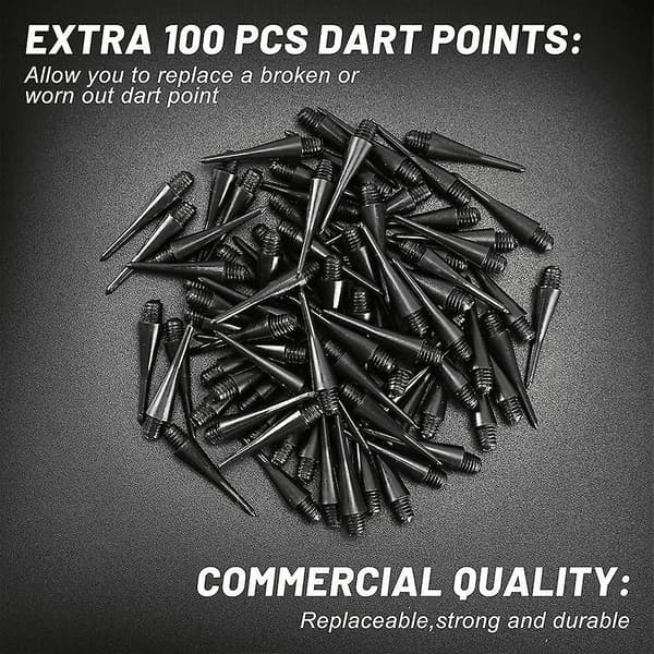 Dart sæt med 100 ekstra bløde spidser, sikkerhedsbløde pile (rød, gul, blå, grøn) (12 stk.)