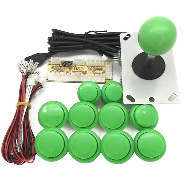 Arkadknappar Spel USB-kodare PC Joystick Controller DIY-kit för Mame Jamma-spel Vit