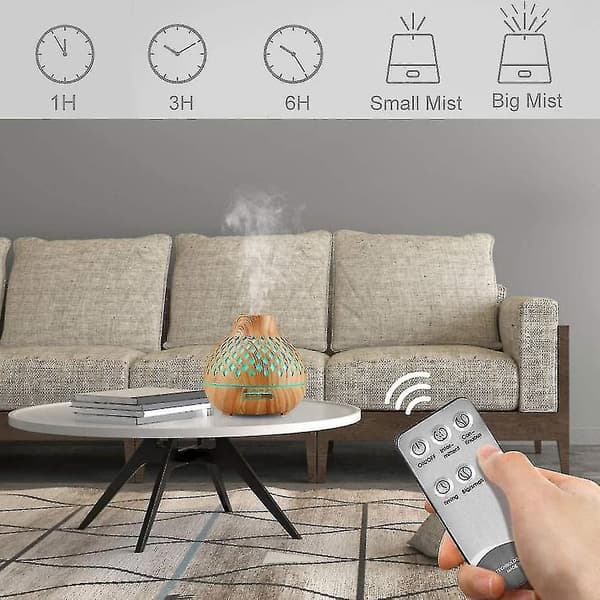 400 ml Aroma Diffuser Ultraljudsluftfuktare med 7-färgs LED