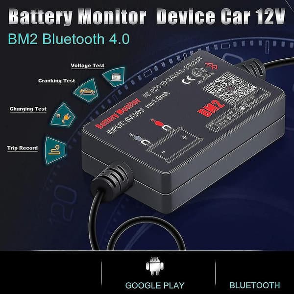 Bluetooth batterimonitor kompatibel med bilbatterianalyse