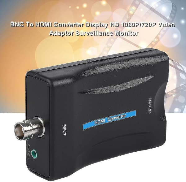 BNC til HDMI-adapter 1080p kompatibel med overvåkingsmonitor