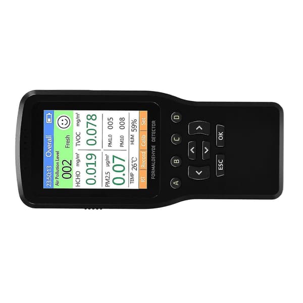 Ilmanlaadun valvontalaite Tarkka testi Formaldehydi Hcho Tvoc Pm1/2.5/10 Fx