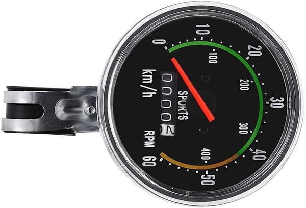 Mekanisk Cykelcomputer Cykel Speedometer Rød Viser 0-60 km/t Cykel Odometer