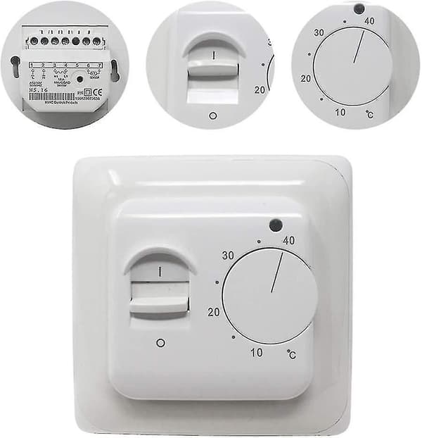 Mekanisk golvvärmetermostat 220V 16A med golvsensorprob
