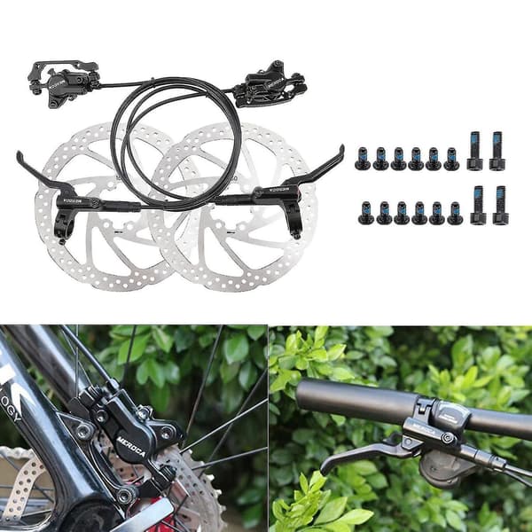 MTB Cykel Hydraulisk Skivbroms Set Fram Bak Par med Rotor