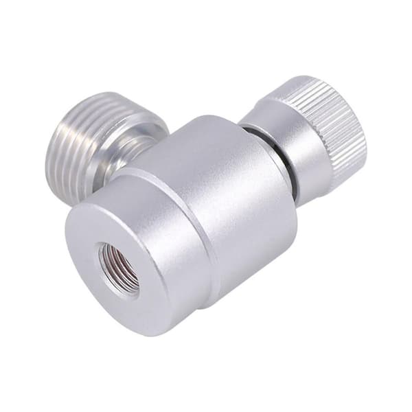 CO2-cylinderpåfyllningsadapter kompatibel med argon, CO2, blandgas Silver