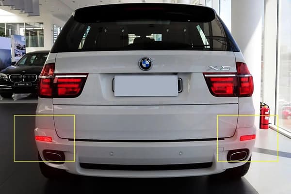 2 stk. rød linse LED bakre støtfangerreflektor kompatibel med BMW X5 E70 2006-2013 Red