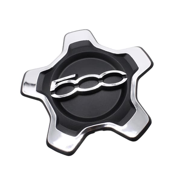 Sort alufælg centerkapsel tilbehør kompatibel med Fiat 500x Black 15x15x3cm