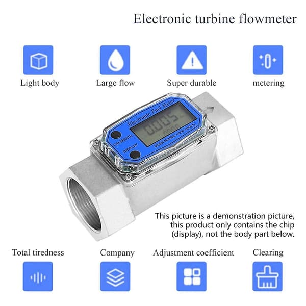 Bränslemätare för gas, oljeflödesmätning, LCD-displaychip, lämplig för bensin, fotogen