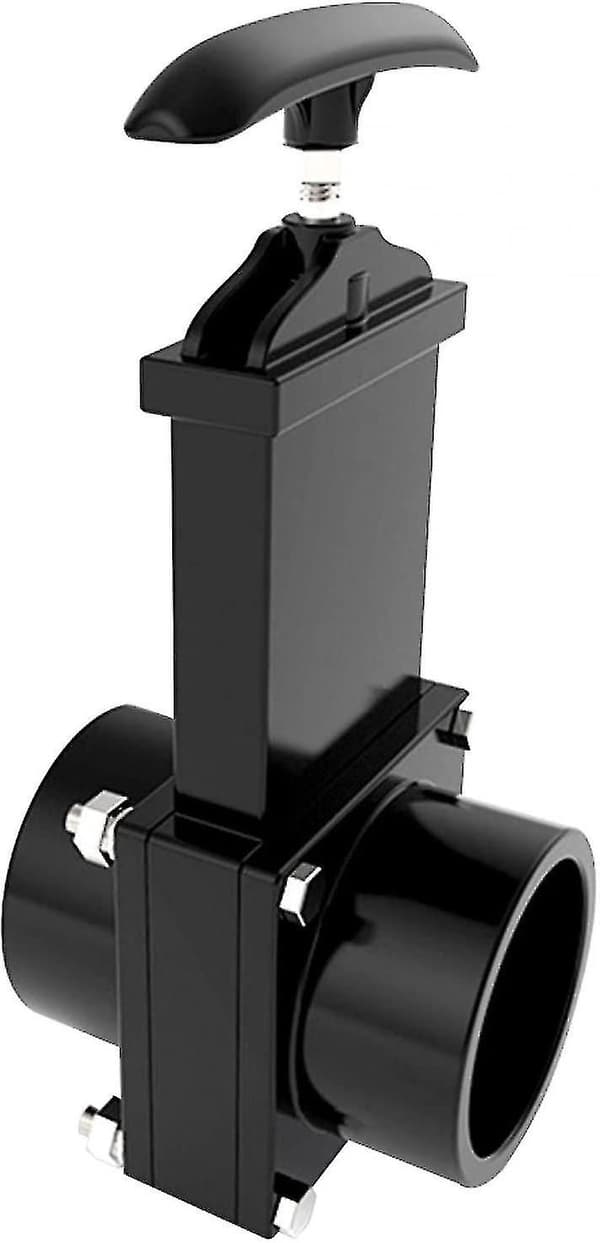 Afløbsventil kompatibel med autocamper, campingvogn, holdbart flow, 50 mm, kompatibel med varevogn, spildevandsafløbsslange (sort)