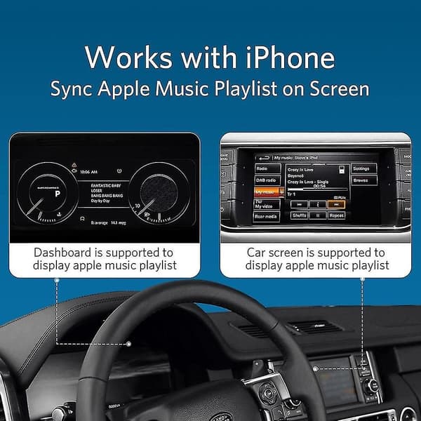 Bluetooth-kompatibelt bilsæt til Range Rover musikmodtager Airdual til Land Rover 30-bens iPod-interface BT-modul med kabel