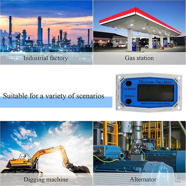 Bränslemätare för gas, oljeflödesmätning, LCD-displaychip, lämplig för bensin, fotogen