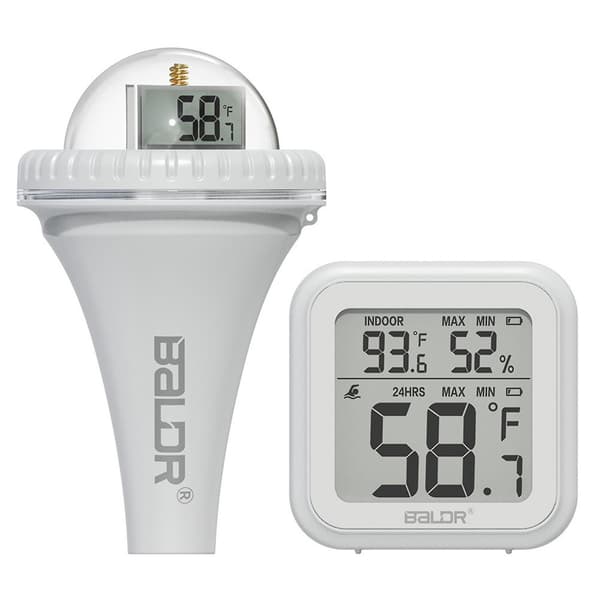BalDR Pooltermometer Trådlös Pooltermometer Flytande Pooltermometer för Pool Bubbelpool Damm Test & Termometrar Vit Tjeckien