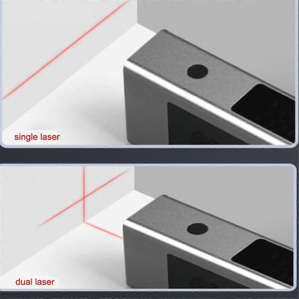 LI2 Lasernivålinjal og digital inklinometer, 2-i-1 Type-C-lading, med holder Black