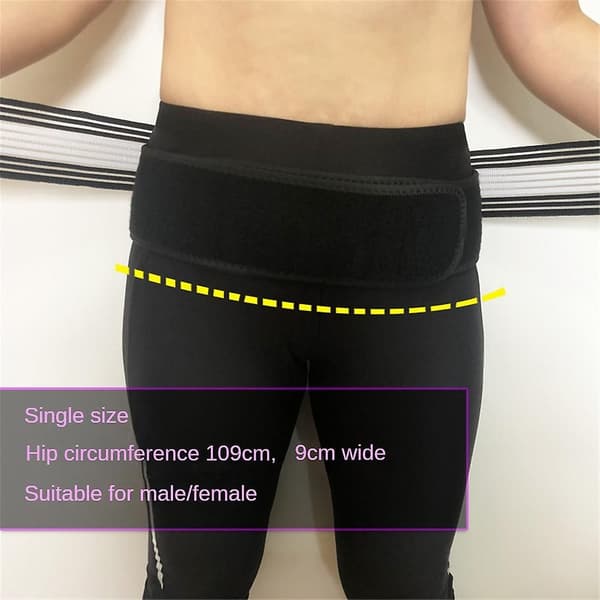 Sacroiliac SI-led höftbälte justerbart sportmidjebälte nedre Black 109CM