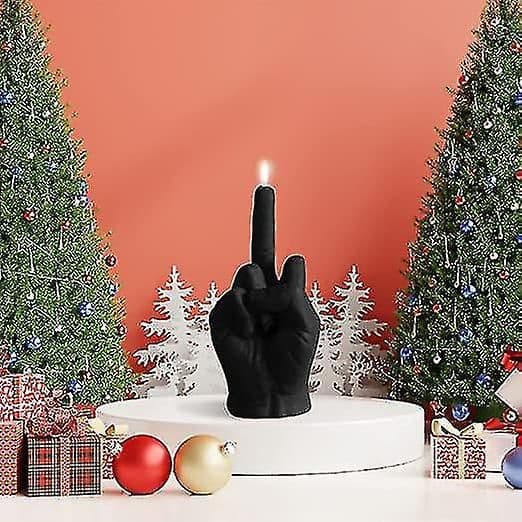 Kreative duftlys formet som en langfingergest black