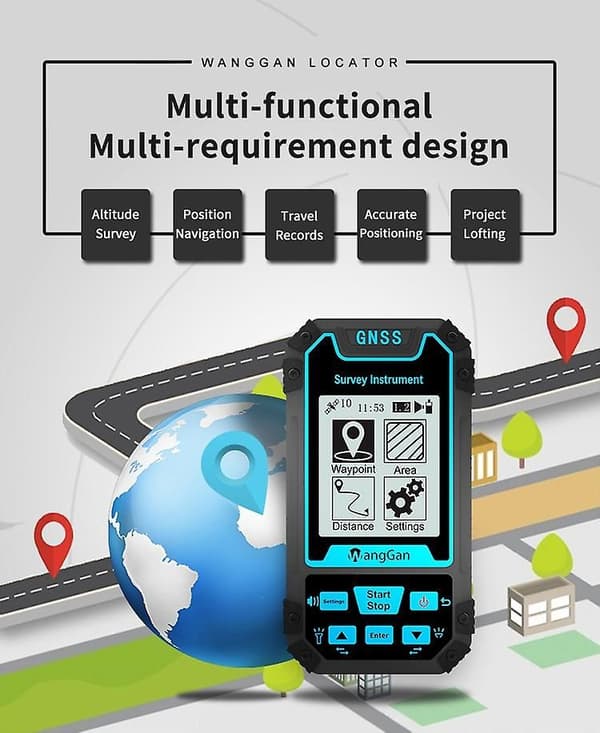 Jordbruks-GPS-landmätningsutrustning, areamätare med hög precision