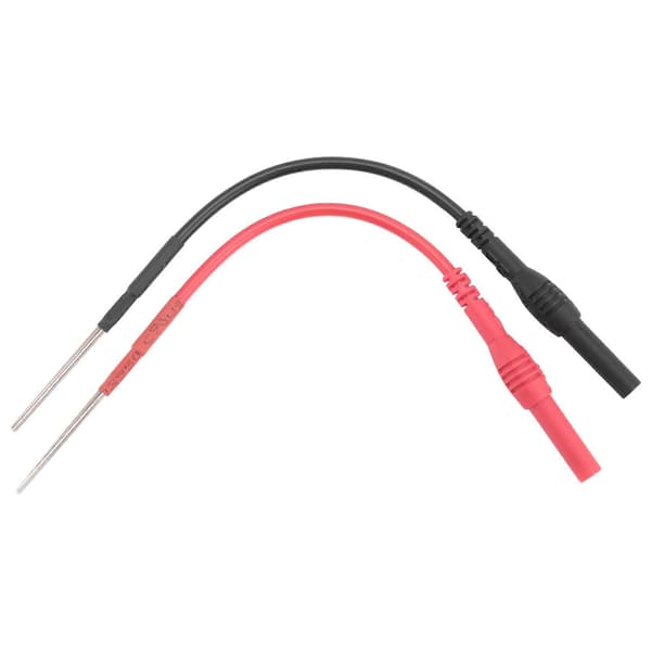 2 stk. fleksible skebagprober, bagprobepinde til biler kompatible med 4 mm bananstik testledninger Black&Red