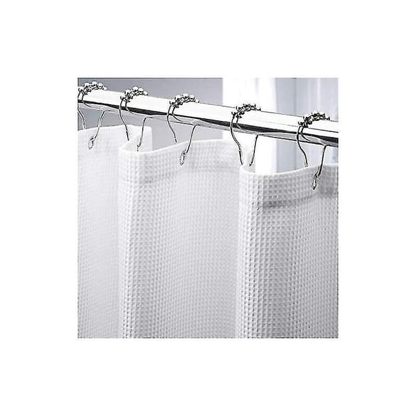 Extra långt våffelduschdraperi, 180*210cm, kraftigt tyg, hotellkvalitet