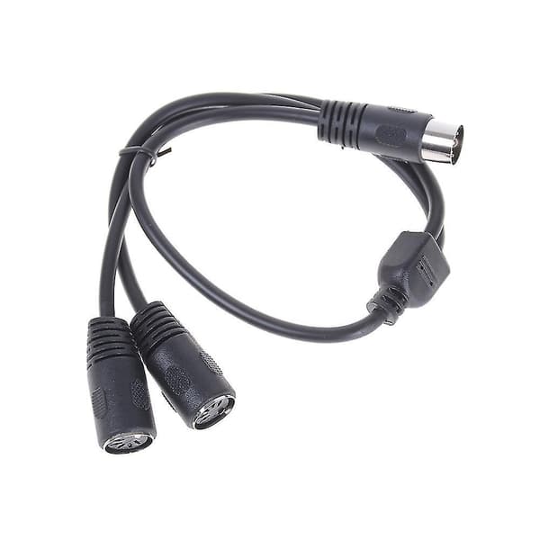 1x 50 cm 5-bens Midi Din Y-splitterkabeladapter, 1 han til 2 hunstik
