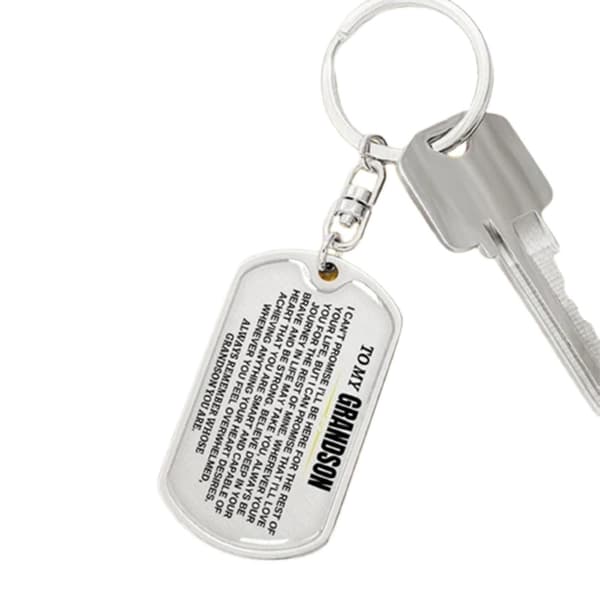Barnebarn gave Nøglering Bedstemor Bedstefar Inspirerende gaver til familie Søn Datter Silver