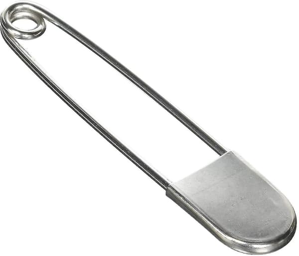 10-pack extra stora säkerhetsnålar, kraftiga, 12,7 cm