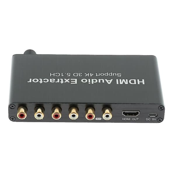 4k 3d 5.1-kanals HDMI til HDMI 3,5 mm koaksial dekoder og ekstraktoradapter