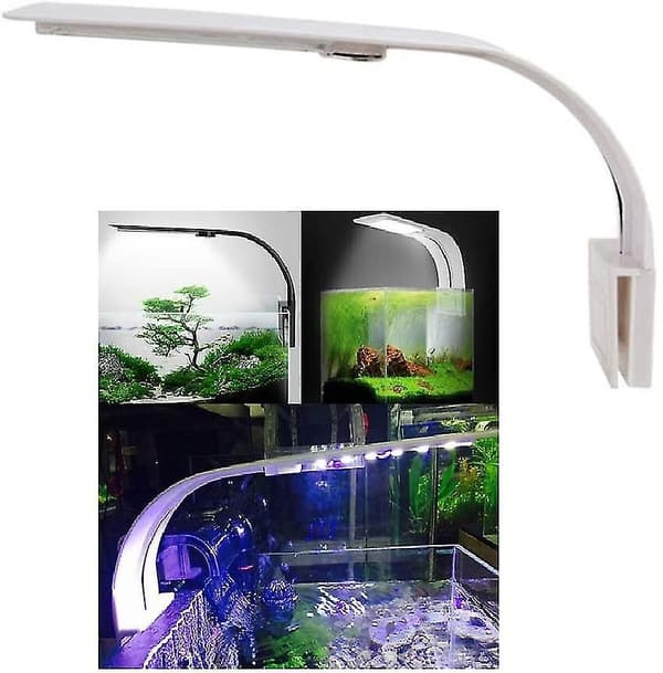 Slank LED-lampe kompatibel med små akvarier White