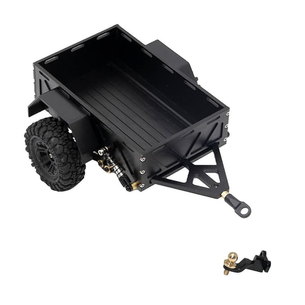 Metallsläp med däckset kompatibelt med 1/18 RC bandbil