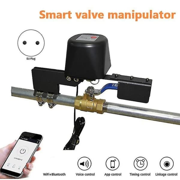 Tuya Smart Ventilcontroller Kompatibel med Vand og Gas med Wifi/Zigbee-forbindelse