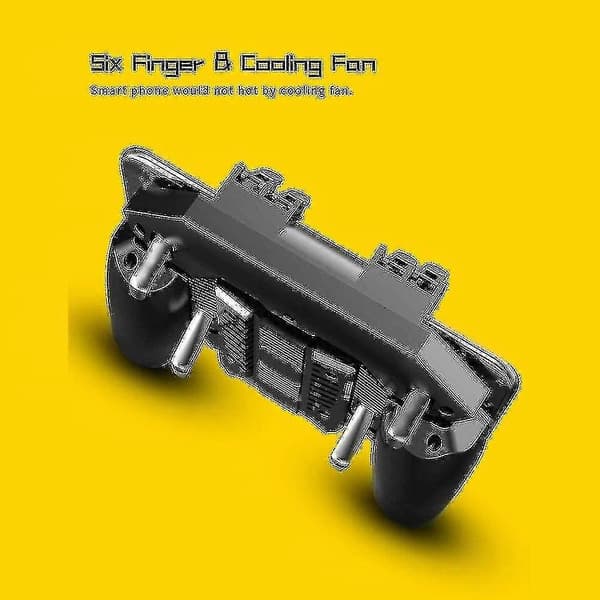 Ak77 mobilspillkontroller Pubg spillkontroller Gamepad 6-finger spillutløser