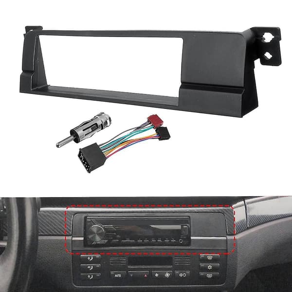 1 din Bilradio Stereo Facia Adapter Dvd Panel Monteringssett For Bmw E46 1999-2006