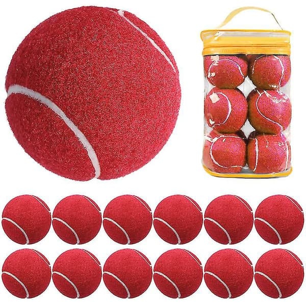 12-pack tryckmatchade och tränade tennisbollar Red