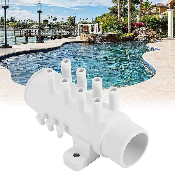 VVS-fördelare, Spa Bubbelpool PVC Vattenrör 8-ports VVS-fördelare Bypass-kopplingar