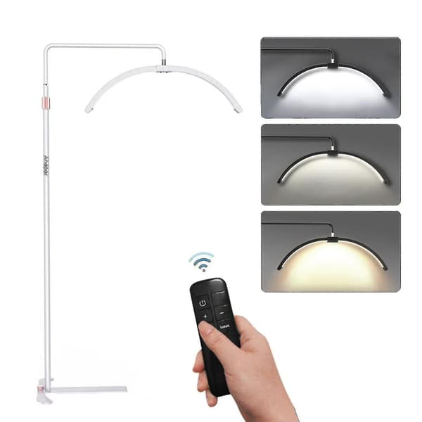 Andoer Hd-m5x 36w Gulv Led Videolys Halvmåneformet Fylllys 3000k-6000k Dimbar Med white EU Plug