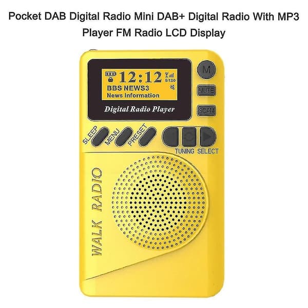 Tasku-DAB-digitaaliradio MP3-soittimella, FM-radiolla ja LCD-näytöllä - Mini DAB+ -digitaaliradio