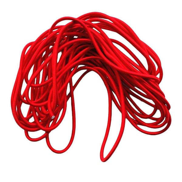 5 mm rød elastisk gummibungee-reb stødsnor til både og trailere, 10 m Red