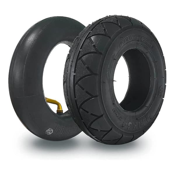 200x50 dæk- og slangesæt kompatibelt med E100, E150, E200, Power Core E100, 360, Epunk, E-scooter (sæt med 2) Black