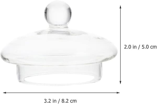 Erstatningsglaslåg til lille tekande, glastekander, drikkedispenser (3 stk., 3,2 tommer)