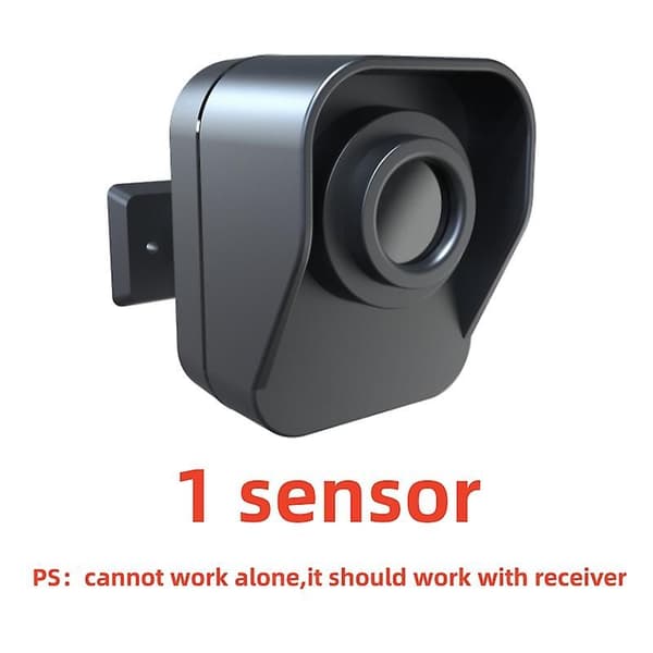 Uppfartslarm - 800m lång räckvidd, trådlöst, väderbeständigt, rörelsesensor 1 sensor onlyEU plug