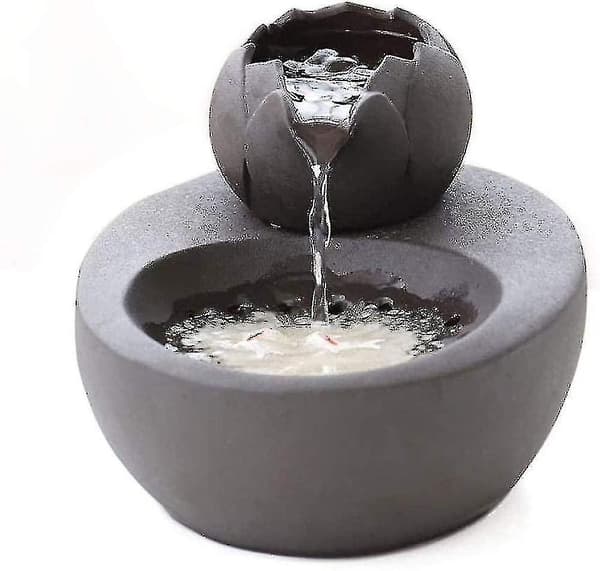 Stille kattespringvand med keramisk dispenser