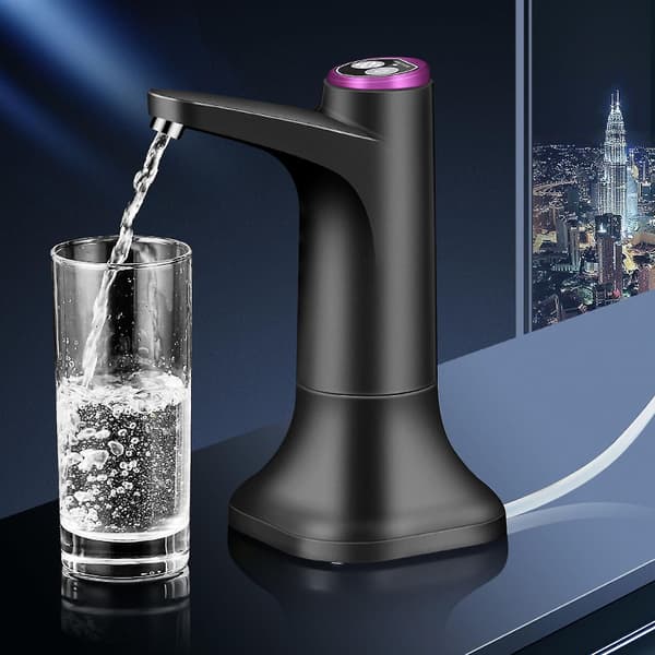 USB Vattendispenserpump med bas, elektrisk bärbar automatisk vattenpump kompatibel med flaska